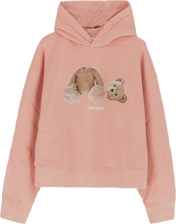 Palm Angels Bear Hoodie Sweatshirt Roze
