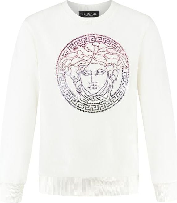 Versace Sweatshirt Fleece + Medusa Strass Embroidery Wit