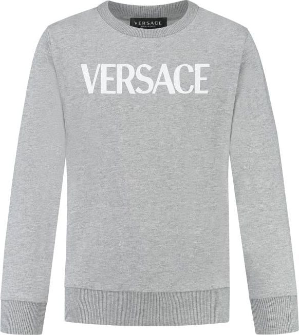 Versace Sweatshirt Fleece + Logo Print + Medusa Print Grijs