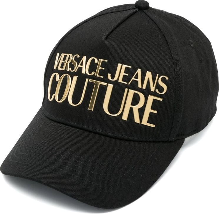 Versace Jeans Couture Zwarte pet met goud Zwart