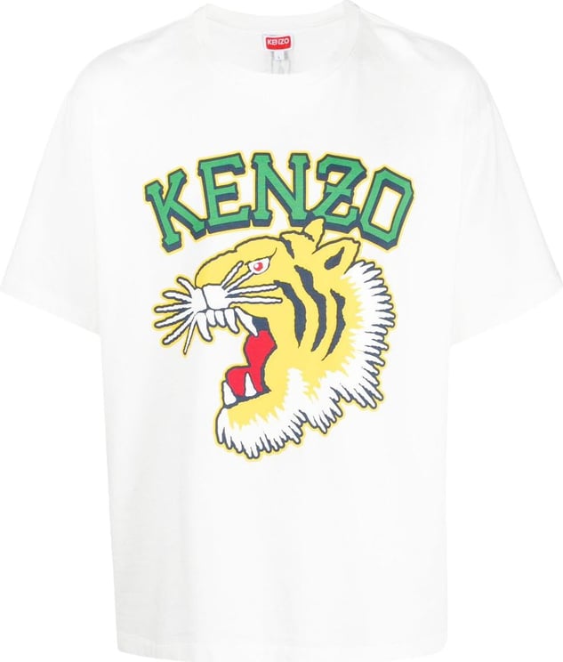 Kenzo Tiger Varsity T-Shirt Wit