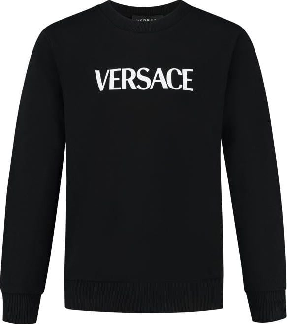 Versace Sweatshirt Fleece + Logo Print + Medusa Print Zwart