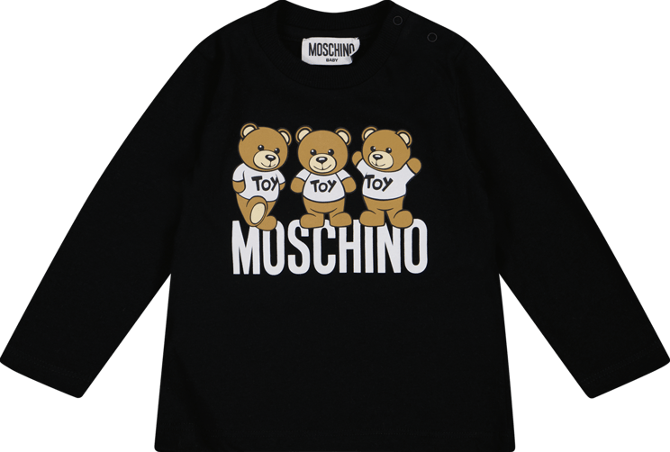 Moschino Moschino MZO00D LAA10 baby t-shirt zwart Zwart