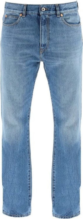 Valentino Valentino Cotton Denim Jeans Blauw