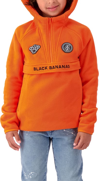 Black Bananas Jr Anorak Fleece Hoody Oranje