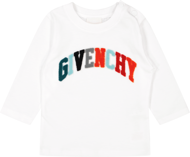 Givenchy Givenchy H05270 baby t-shirt wit Wit