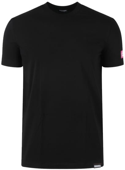 Dsquared2 Icon T-Shirt Heren Zwart/Roze Zwart