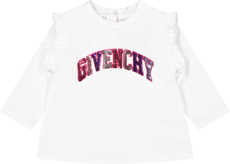 Givenchy Givenchy H05284 baby t-shirt wit Wit