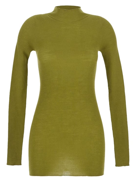 Rick Owens Ribbed Lupetto Knitwear Groen