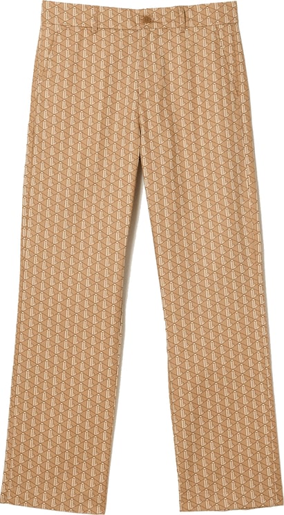 Lacoste pantalon chino imprime monogramme straight fit Beige