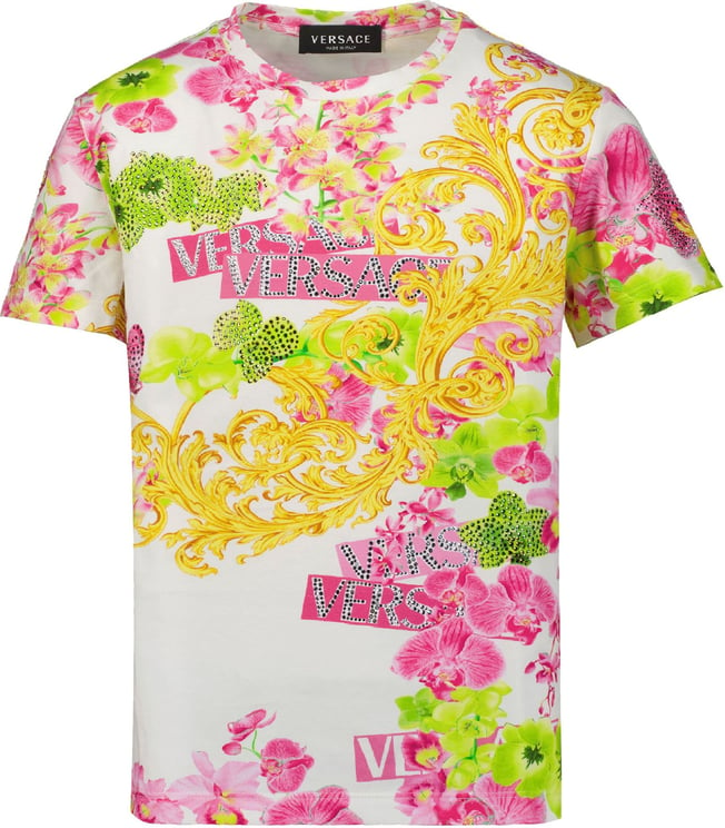 Versace Versace 1000052 1A06627 kinder t-shirt roze Roze