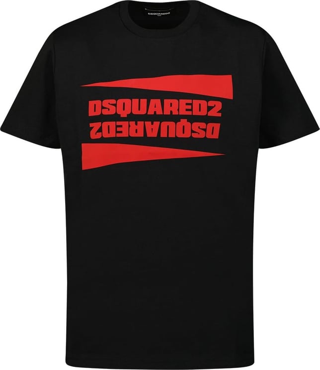Dsquared2 Dsquared2 DQ1980 kinder t-shirt zwart Zwart