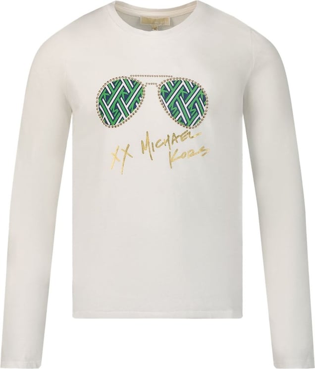 Michael Kors Michael Kors R15200 kinder t-shirt off white Wit