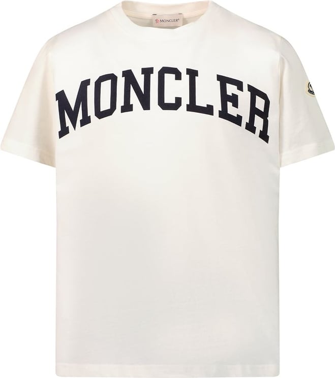 Moncler Moncler 8C00002 83907 kinder t-shirt wit Wit