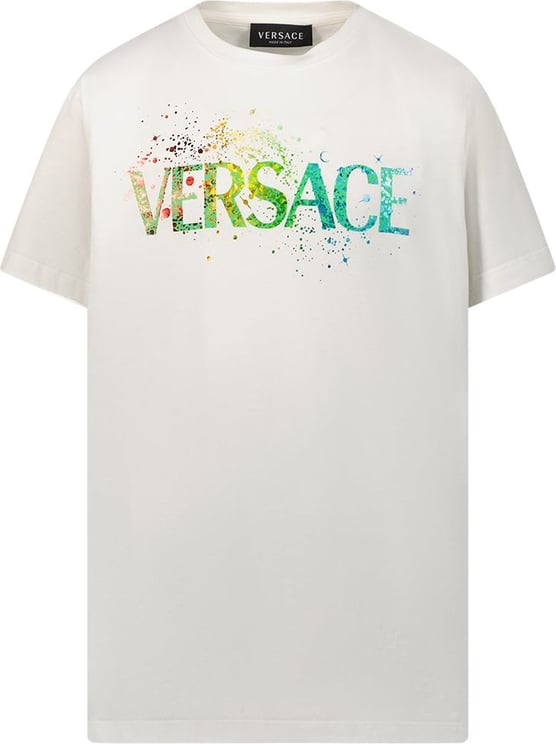 Versace Versace 1000129 1A07224 kinder t-shirt wit Wit