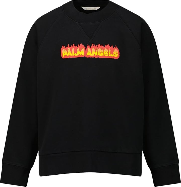Palm Angels Flames Triangle Sweatshirt Zwart