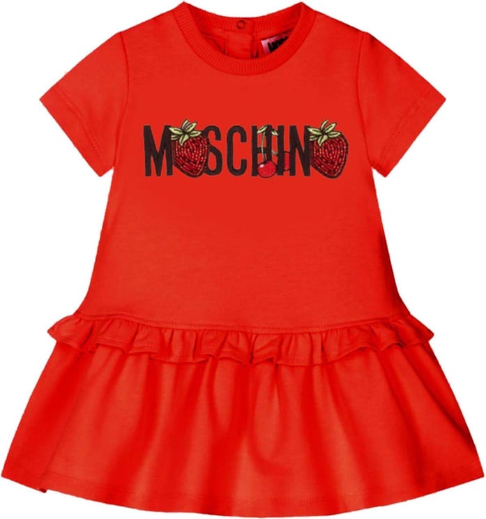 Moschino Moschino Dress Sweater Fragole Newborn Rood