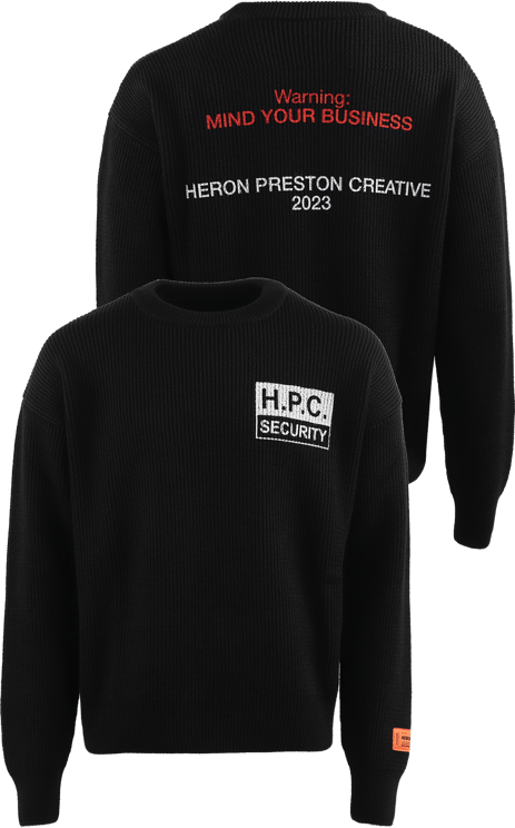 Heron Preston H.P.C Security Knit Crewneck Zwart