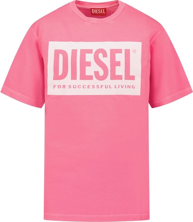 Diesel Diesel J01338 KYAV0 kinder t-shirt roze Roze