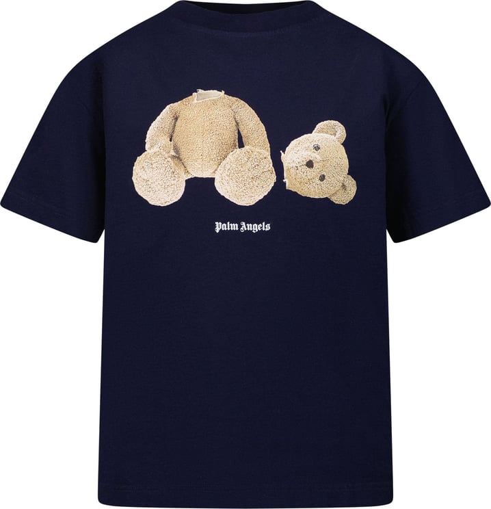 Palm Angels Teddy Bear T-Shirt Blauw