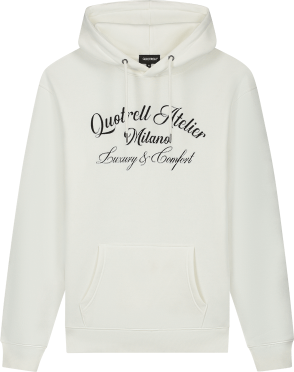 Quotrell Atelier Milano Chain Hoodie | Off White/white Wit