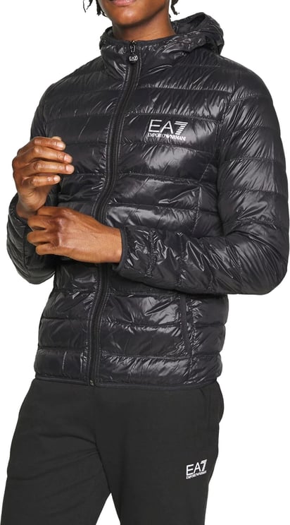 Emporio Armani EA7 Down Jacket Heren Zwart Zwart