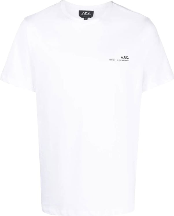 A.P.C. t shirt a logo imprime 12 Wit