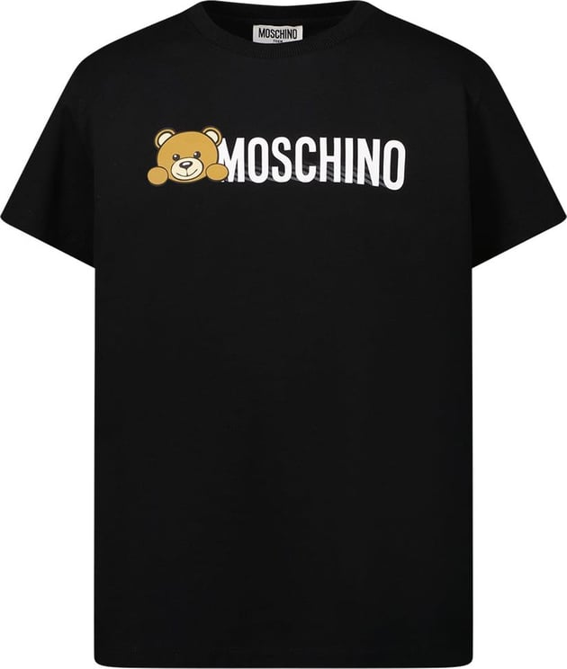 Moschino Moschino HWM03U LAA34 kinder t-shirt zwart Zwart