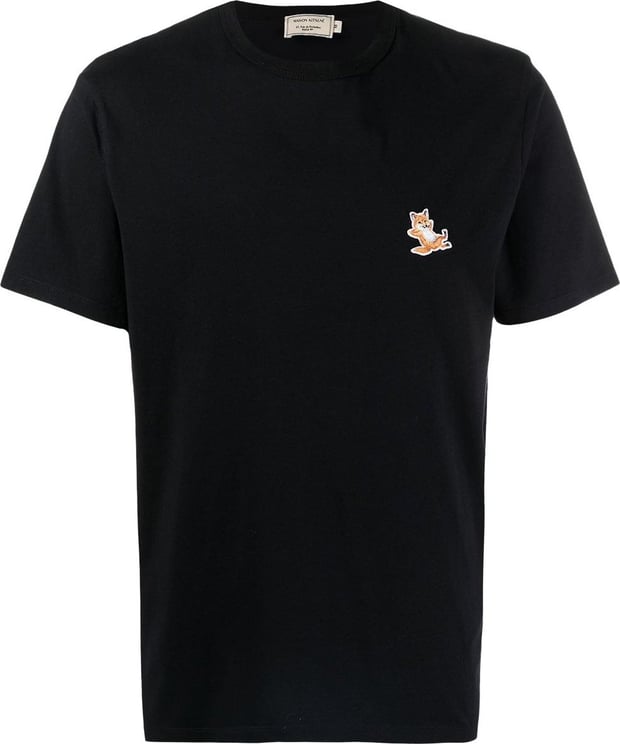 Maison Kitsuné t shirt a logo imprime 26 Zwart