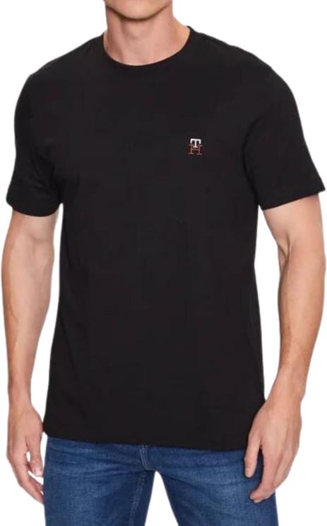 Tommy Hilfiger T-shirt Uomo in tinta unita Zwart