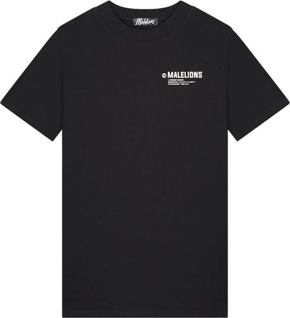 Malelions Men Workshop T-Shirt - Black/Beige Zwart