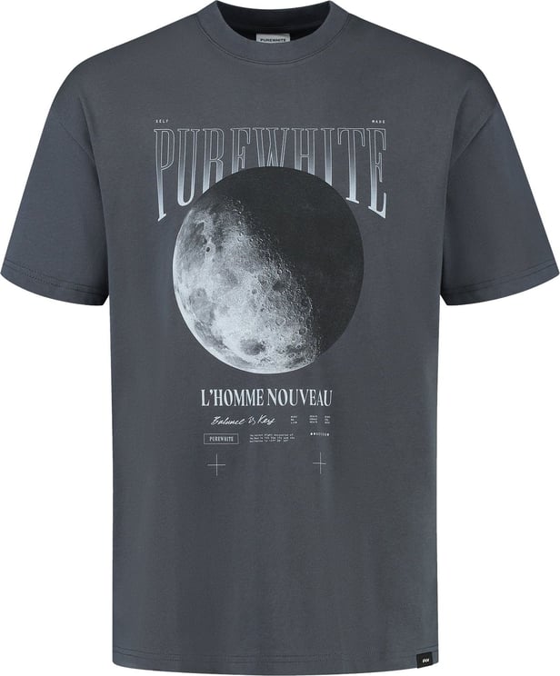 Purewhite Purewhite L'Homme Nouveau Moon T-shirt Antra Grijs