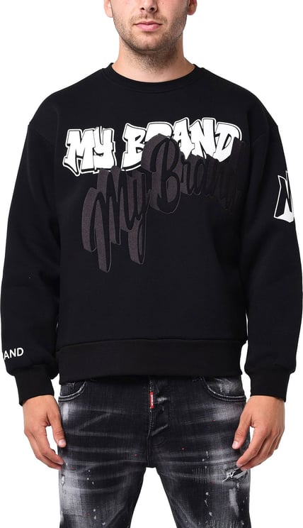 My Brand Mybrand double branded sweater Zwart