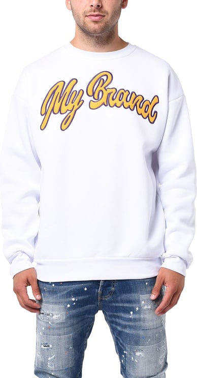 My Brand Mybrand nba letter sweater Wit