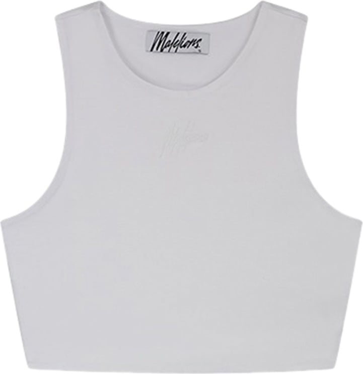 Malelions Women Signature Crop Top - White Wit