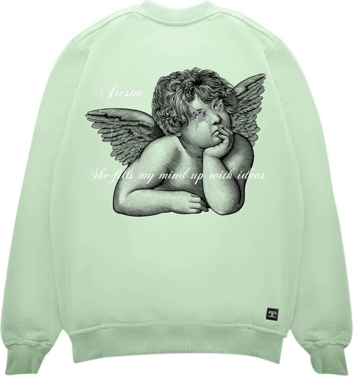 JORCUSTOM Angel Sweater Mint Zwart