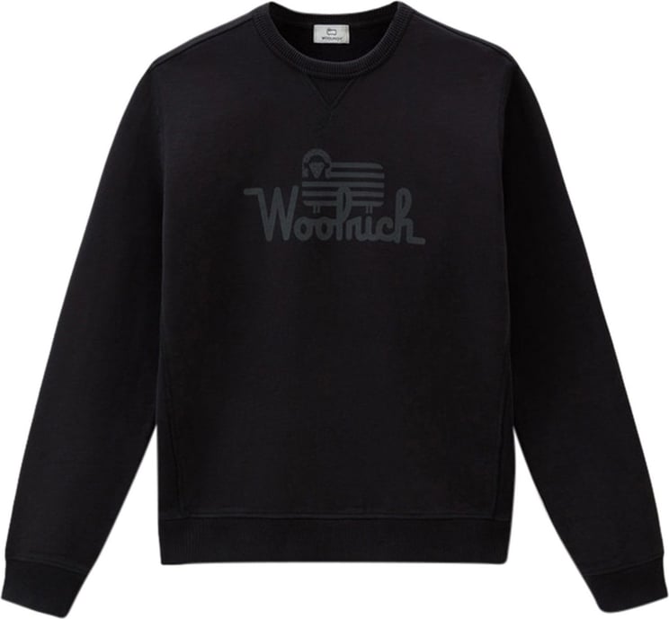 Woolrich organic cotton sweatshirt Zwart