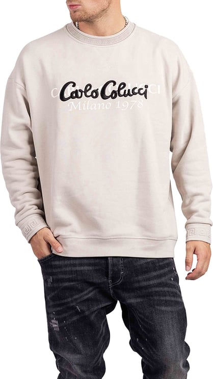 Carlo Colucci C5334 57 Sweater Heren Beige Beige