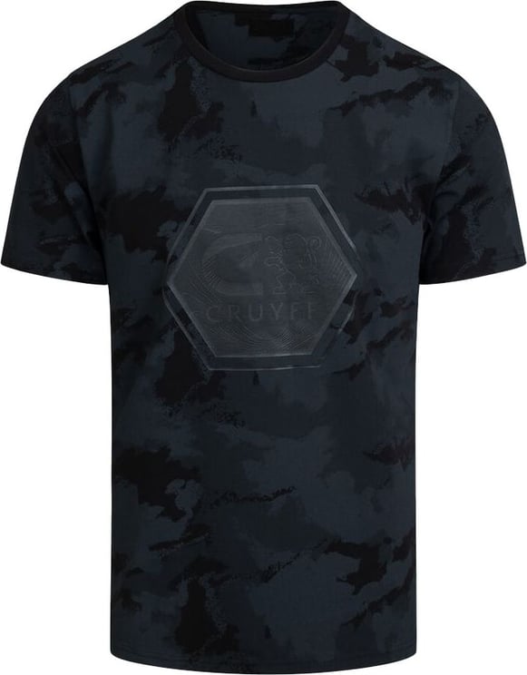 Cruyff Absent Camo T-Shirt Heren Zwart Zwart