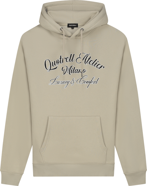 Quotrell Atelier Milano Chain Hoodie | Dark Beige/white Beige