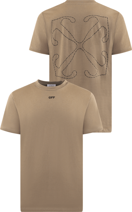 OFF-WHITE Off White T-shirts And Polos Beige Beige