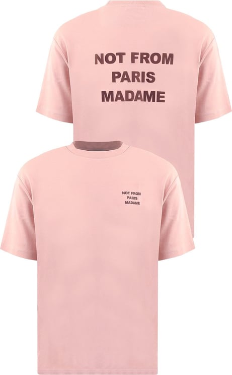 Drôle de Monsieur Le T-Shirt Slogan Roze