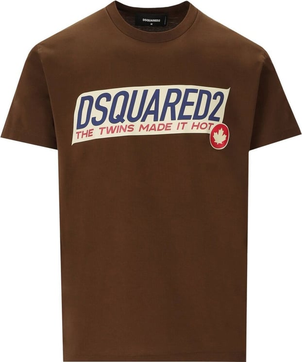 Dsquared2 Super Negative Dyed Cool Brown T-shirt Brown Bruin
