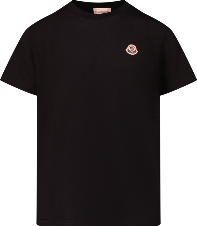 Moncler Moncler 8C00027 83907 kinder t-shirt zwart Zwart