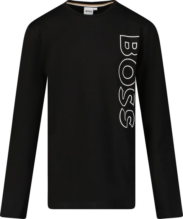 Hugo Boss Boss J25O68 kinder t-shirt zwart Zwart
