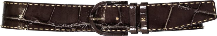 Max Mara Max Mara Accessori Waist1 Leather Belt Bruin