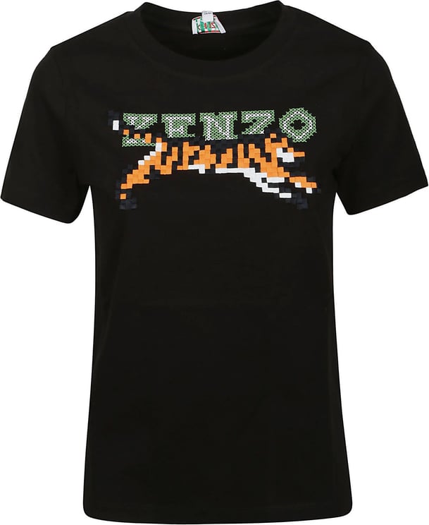 Kenzo Pixel Classic T-shirt Black Zwart