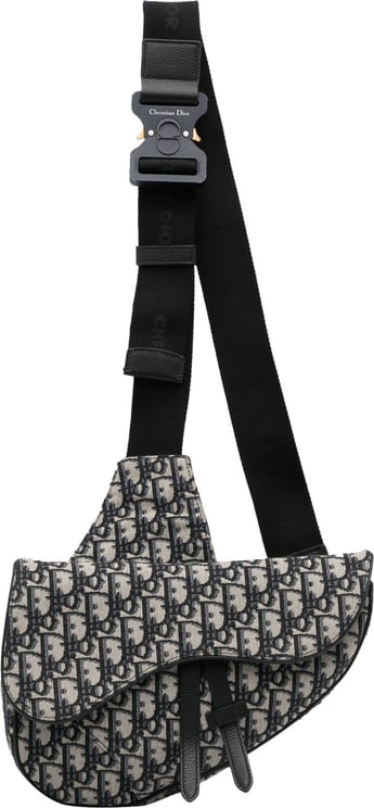 Dior Oblique Saddle Crossbody Bag Blauw