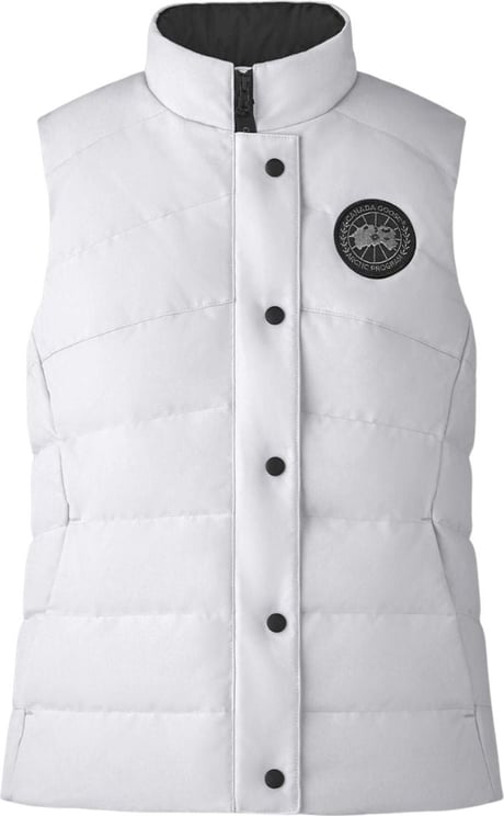 Canada Goose Gilet Donna Freestyle Vest con logo Black Label Wit