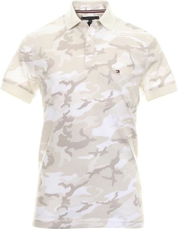 Tommy Hilfiger Polo Uomo camouflage in cotone Beige